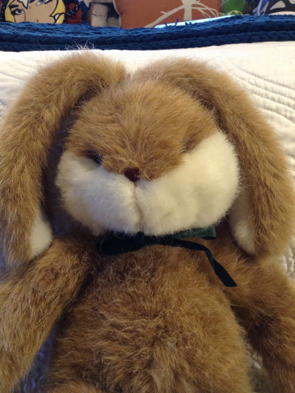 VTG 1986 GUND Rabbit shaggy long-haired Plush Floppy Bunny Kidcore Collectible - Picture 2 of 6